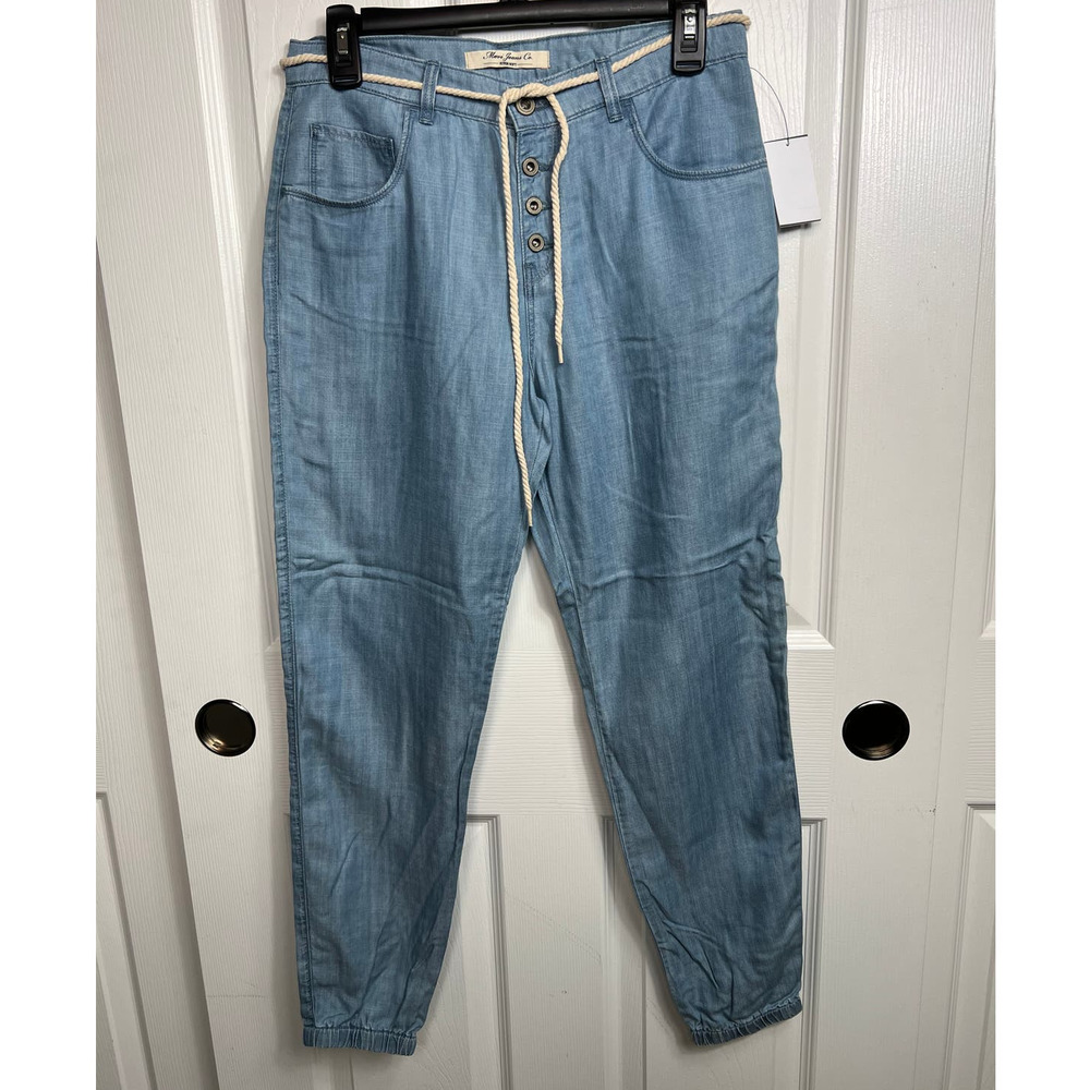 Mavi Jeans Light Blue Supersoft Denim- Style Loose Fit Pants Size 27